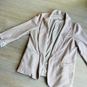 Skies Are Blue Blush Textured Blazer